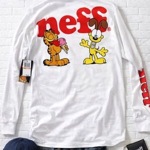 Neff White Long Sleeve Shirt Garfield Otey